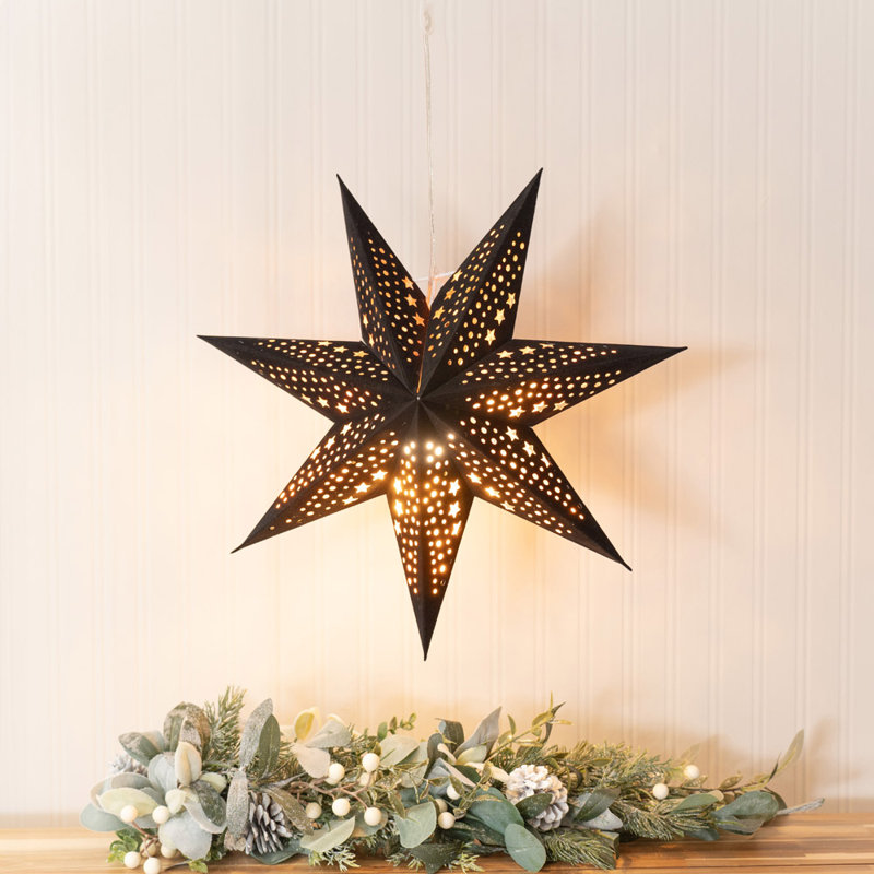 LED Christmas Tree Topper, 45" H x 45" W x 45" D, Black