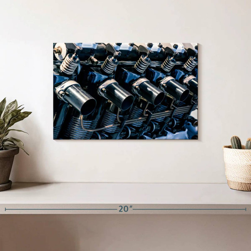 Mehar Car Engine Close Up, 8" H x 12" W