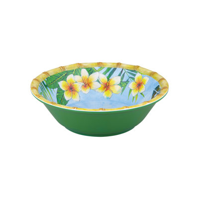 Steelville Bamboo, Plumeria Melamine Salad Bowl
