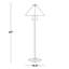 Lampe sur pied 63 po en métal bronze huilé avec verre vert