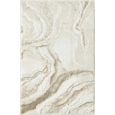 Abani GLAM GLA110A Beige Cream Abstract Stone Area Rug