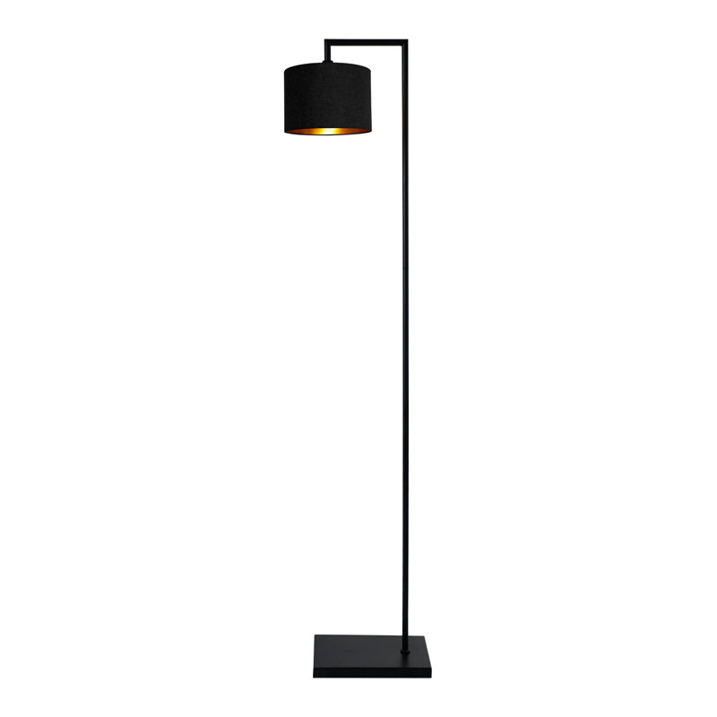 Ajayi 155cm Task Floor Lamp, Black, Black/Gold