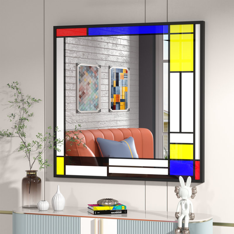 Miroir Romilly, 36 po x 36 po, Coloré