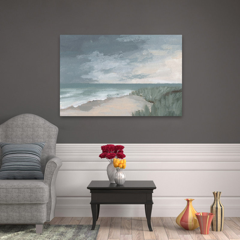 Vue sur la côte et la plage, H 48 po x l 32 po