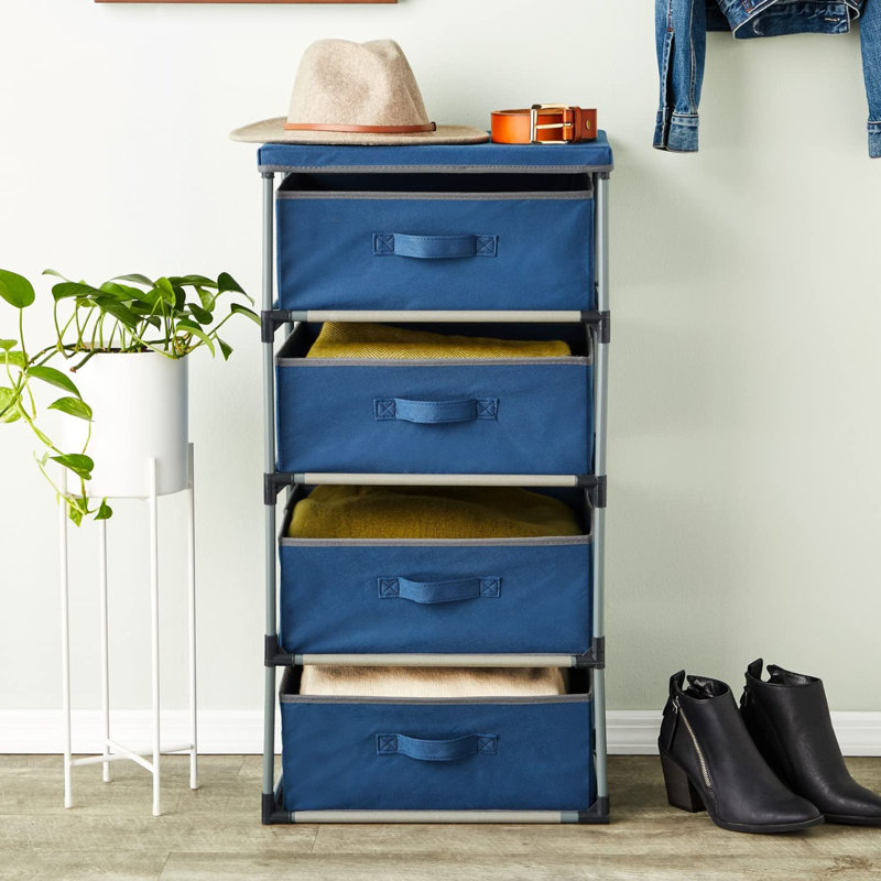 Commode à 4 niveaux pour chambre à coucher, Marine