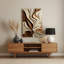 Art mural abstrait en métal beige 84-2048066154