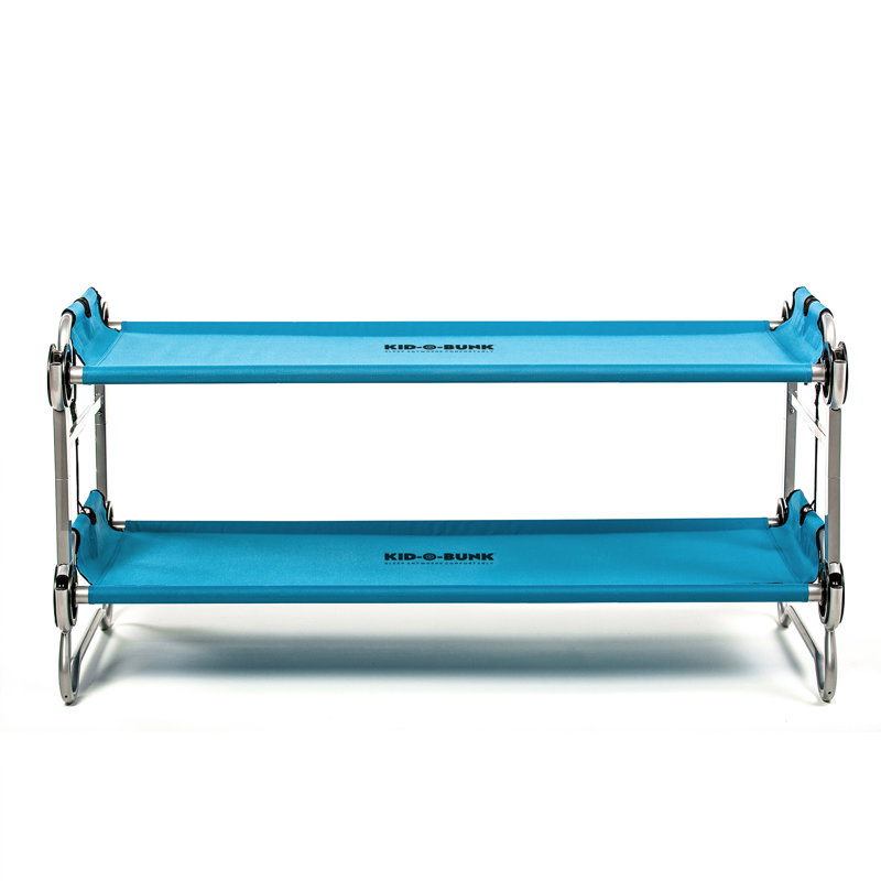 Kid-O-Bunk by Disc-O-Bed Portable Cot System, Teal Blue/Silver