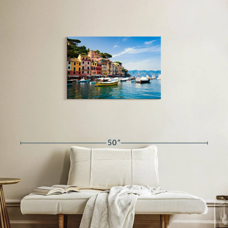 Sebbie Portofino Seaside Town, 20" H x 30" W