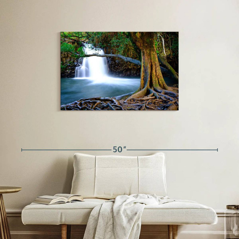 Cascade de l'ancien arbre d'Alvord Maui, H 24 po x l 36 po
