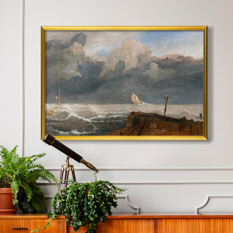 Port Ruysdael, 1827-J.M.W. Turner - Toile encadrée sur mesure, 24x34 INNER SIZE, Framed Canvas
