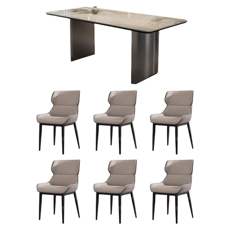 Ensemble de table et de chaises simple et luxueux, H 29,52 po x L 62,99 po x l 31,49 po