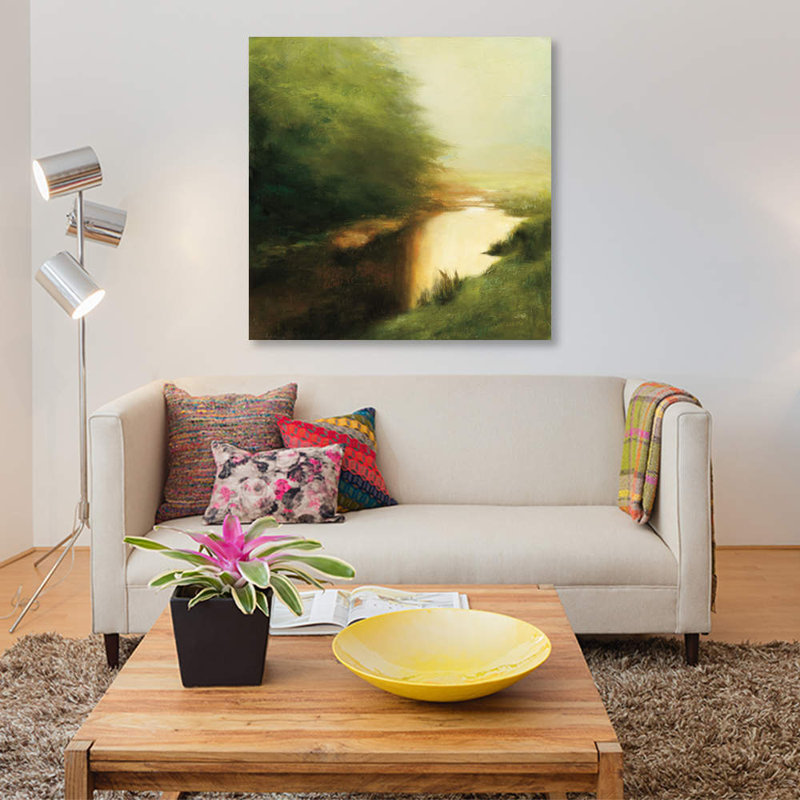 « spring matinée », impression sur toile, H 37 po x l 37 po x P 1,5 po, Pas de tapis, Toile tendue