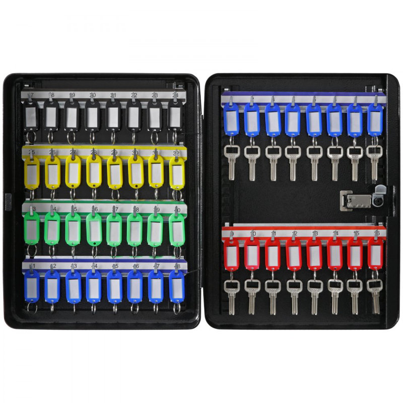 48-Key Cabinet, Key Safe with Combination & Key Lock