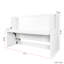 Lit escamotable avec bureau, mobilier de chambre idéal pour les petits espaces, lits gigognes horizontaux et verticaux et meubles peu encombrants, lits pliables (simple horizontal), cadre de lit