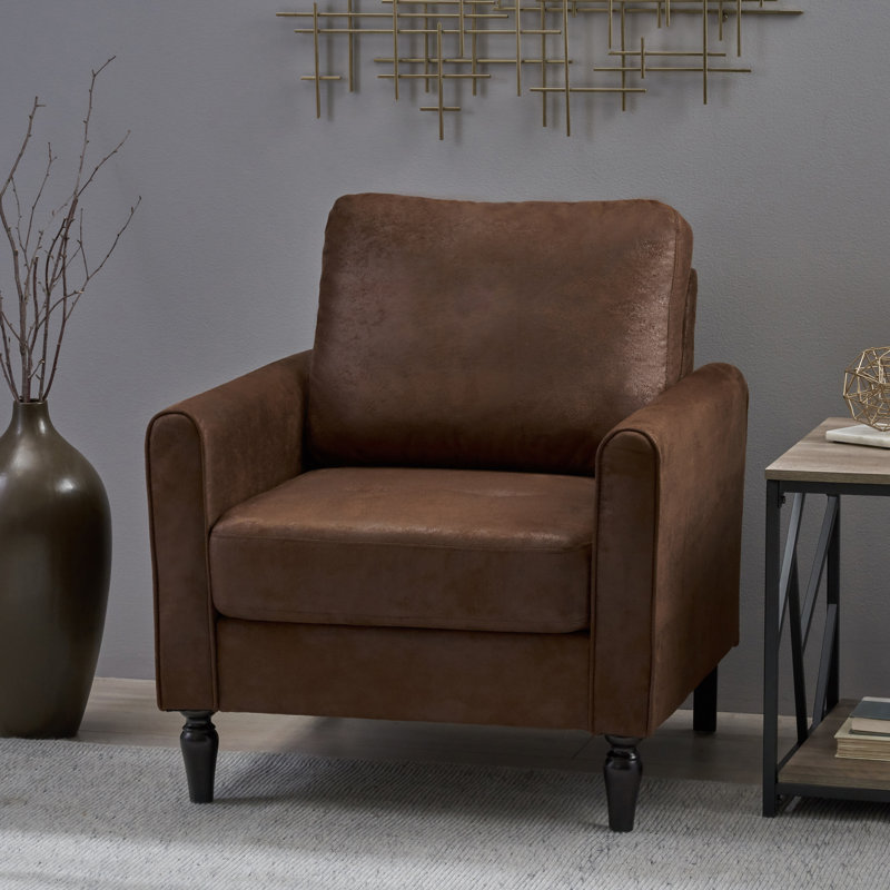 Grenkie Upholstered Armchair, Brown