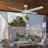 Burslem Outdoor Ceiling Fan 56'', Indoor Ceiling Fan Without Light, Modern Style with Remote, 6-Speed DC Motor and Quiet High Airflow - Matte White-1052670793