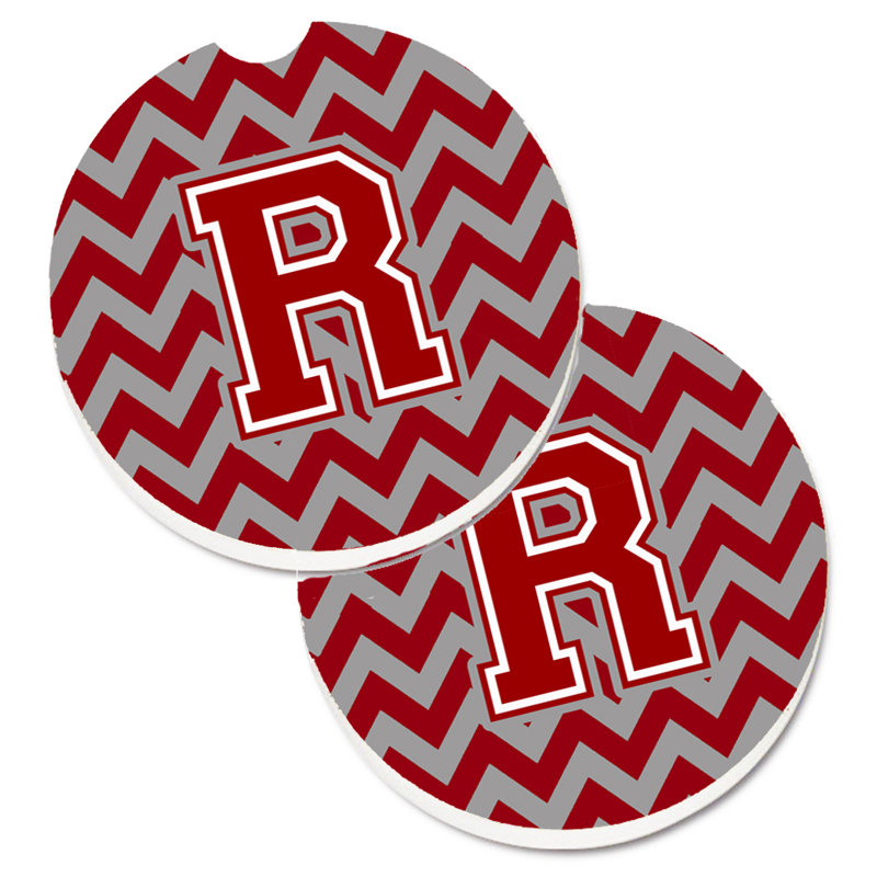 Sous-verre pour voiture, R, Marron / blanc