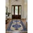 Lila Collection Digital Print Cotton-Polyester Navy Floral Rug-371794885