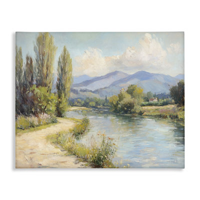 Le long de la rivière Mountain, toile par Petal Prints Design