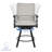 Tansi Herder Swivel Metal Outdoor Bar Stool with Wicker Backrest