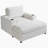 42.8" Oversized Chaise Lounge Chair With Storage Ottoman, Corduroy Sofa Bed With Cup Holders & USB Charging Port,-250170615