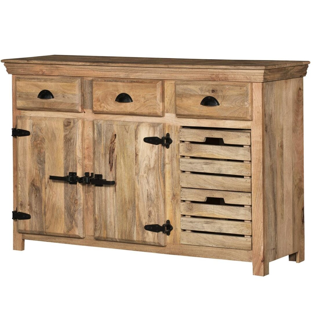 Sideboard Whitby aus Massivholz 80 cm