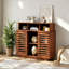 Buffet Farmhouse avec portes coulissantes et tablette réglable-129514696