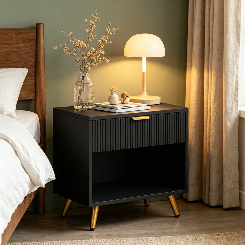 50.01 cm W Bedside Table