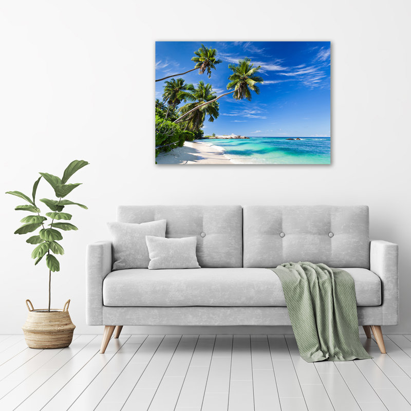 Tropical Beach - No Frame Print on Glass