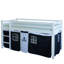 Amerina Half Loft Bed With Curtain Without Slatted Frame, 135 X 200 Cm