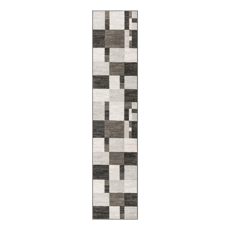 Harender Geometric Indoor Rug, Runner 2'7" x 12'