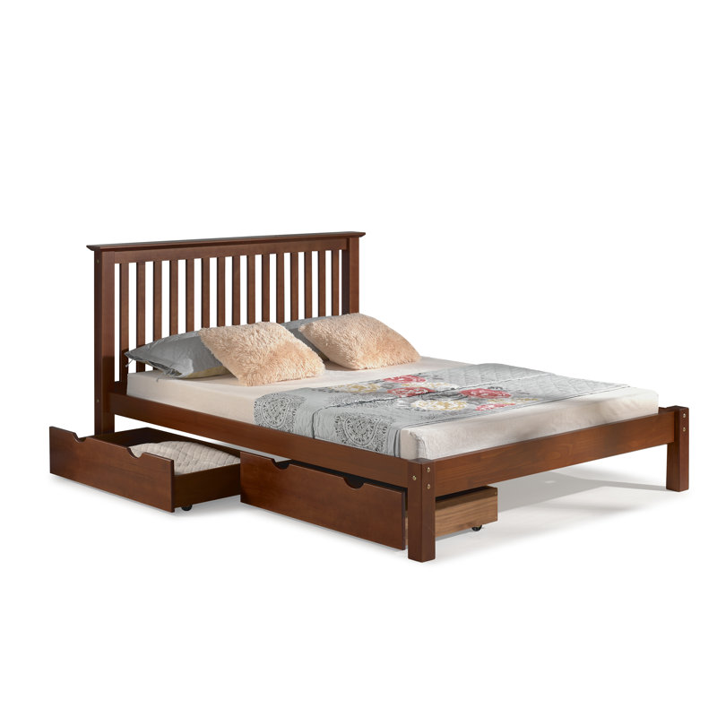 Lit plateforme Ratcliff, Châtaignier, Double