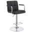 Tabouret de bar chromé réglable avec accoudoirs-1464225605