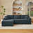 L-Shaped Cloud Sectional Sofa with Deep Seat, No Assembly Required-1834390778