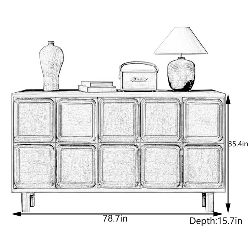 Buffet nordique couleur noyer
