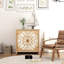 Armoire d'appoint rustique en bois avec portes sculptées florales