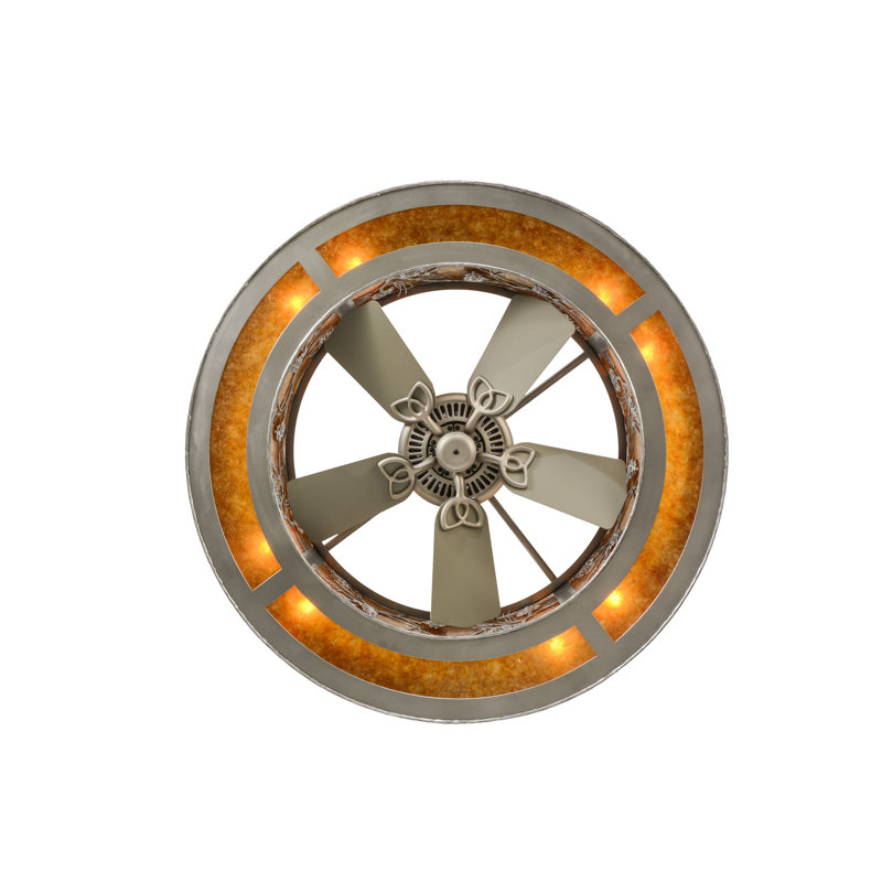Rustic Lodge 8 - Light Chandelier, Brushed Nickel