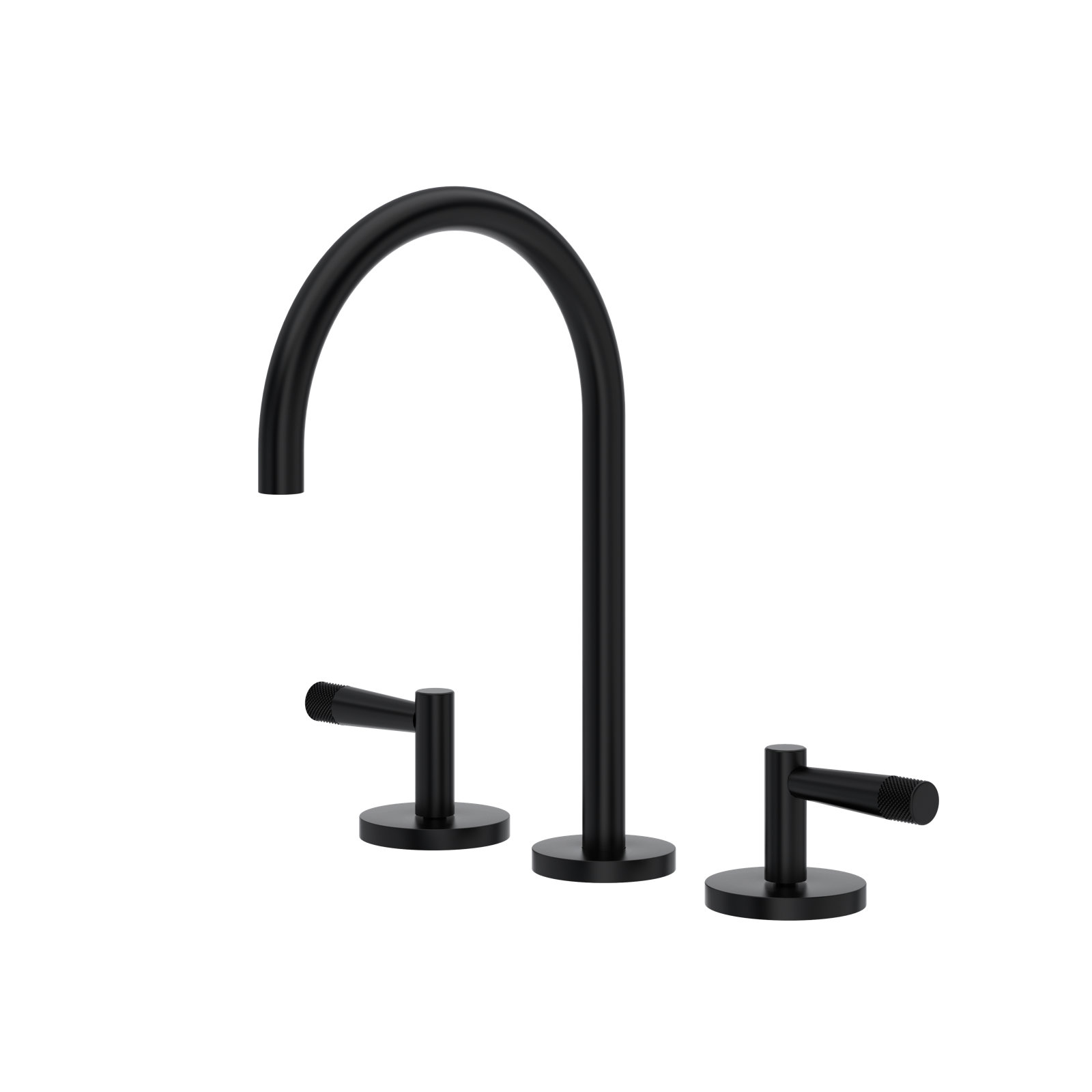 Terrell Widespread Lavatory Faucet With C-Spout, Matte Black