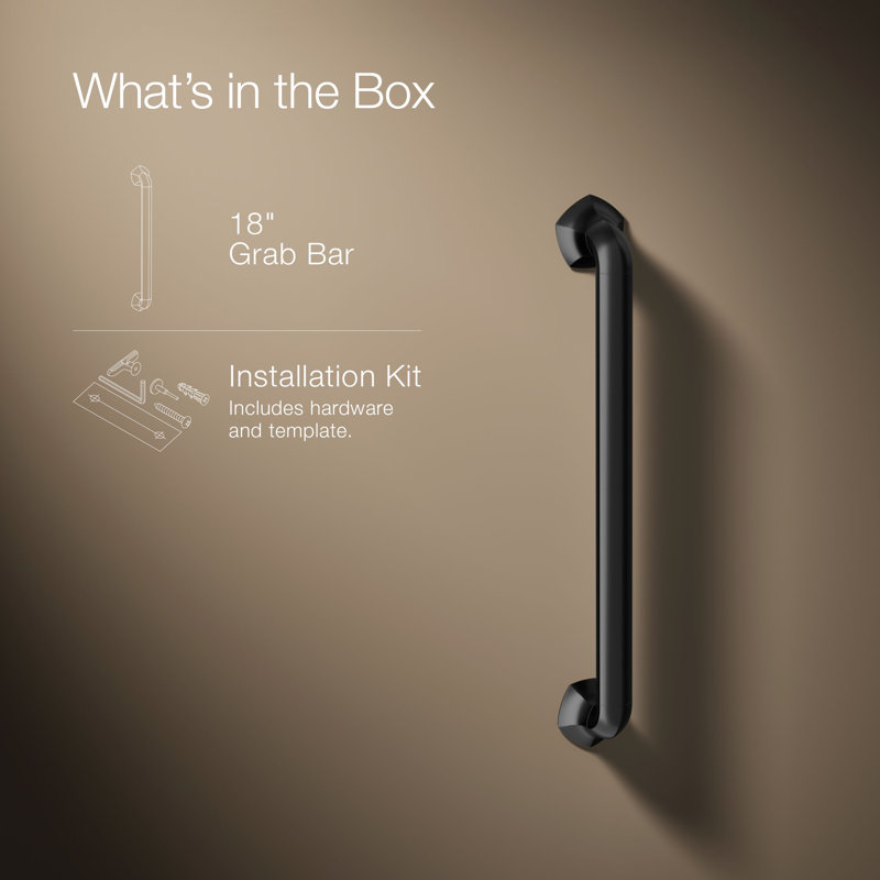Occasion Grab Bar, 18", Matte Black