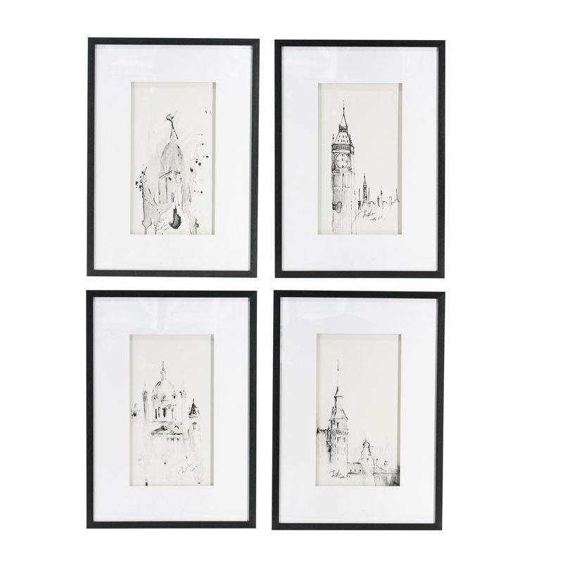 Ensemble de 4 impressions murales, 20 po x 28 po