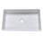 RBROHANT 13.98'' White Acrylic Rectangular Bathroom Sink