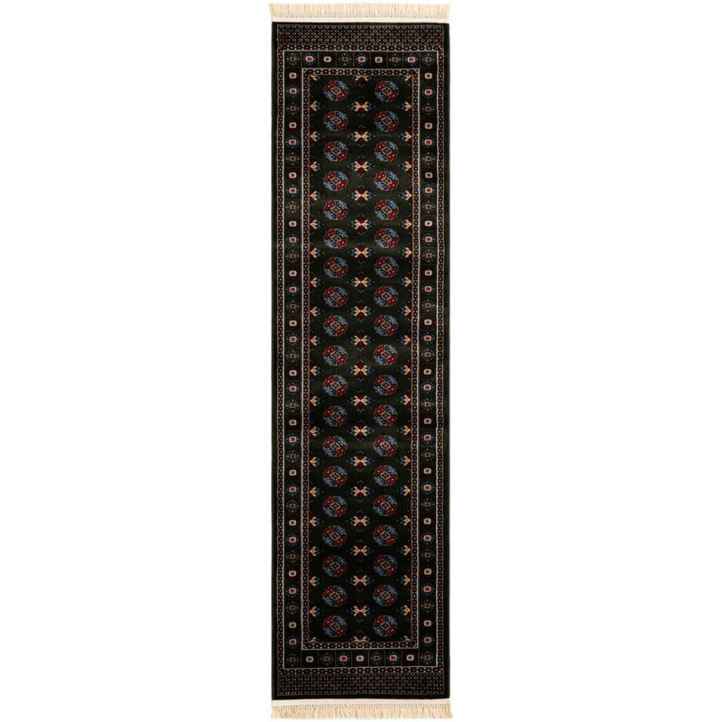 Tapis traditionnel Hinshaw vert foncé, Tapis de couloir 2 pi 7 po x 10 pi