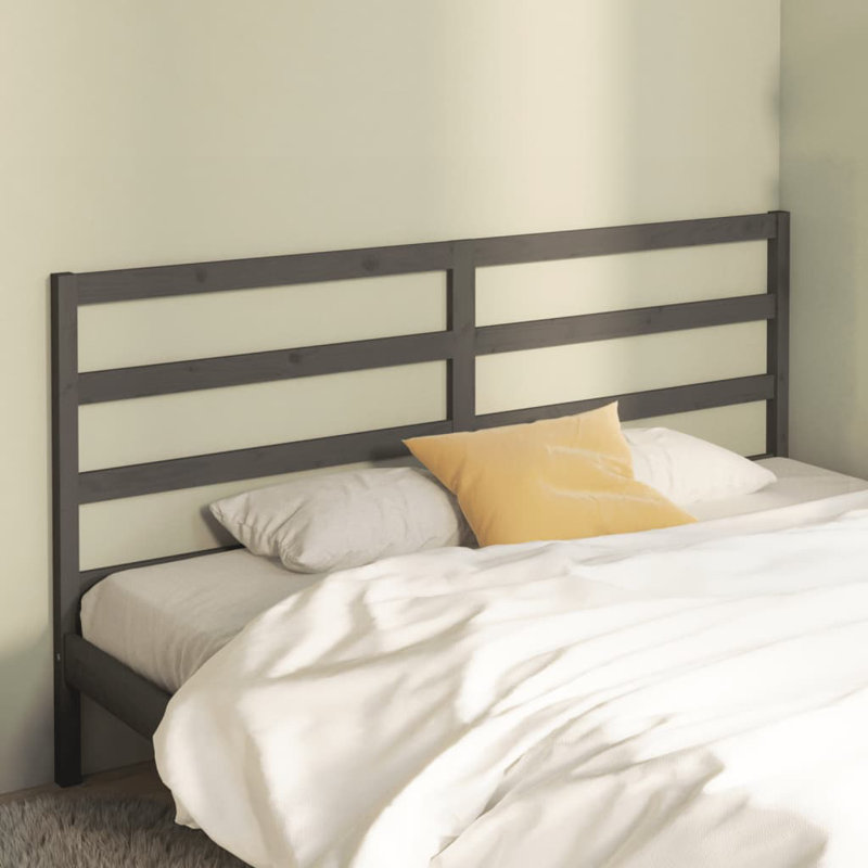 Eleonor Solid Wood Headboard, Grey, 100cm x 206cm