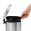 Poubelle de salle de bain semi-ronde 6 litres / 1,6 gallon, acier inoxydable brossé