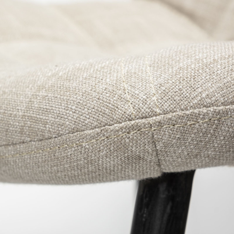Chaise d'appoint rembourrée Nanci, Crème