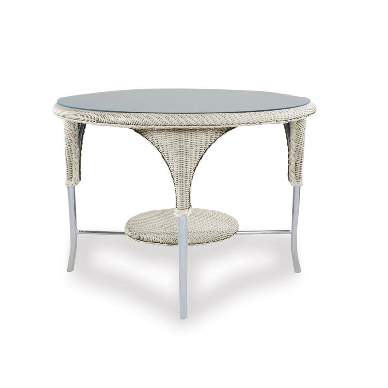 Loom Outdoor Round Dining Table, Linen