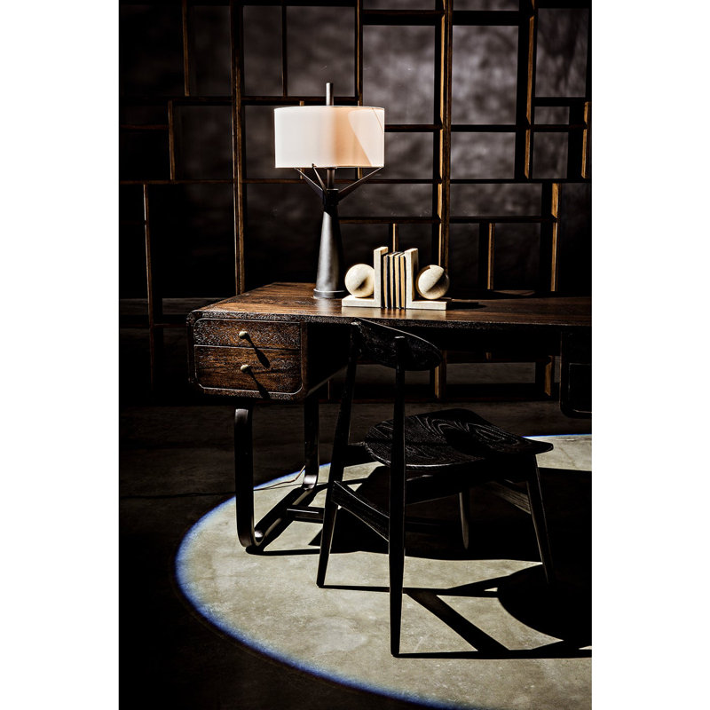 Surf Solid Wood Dining Chair, Charcoal Black
