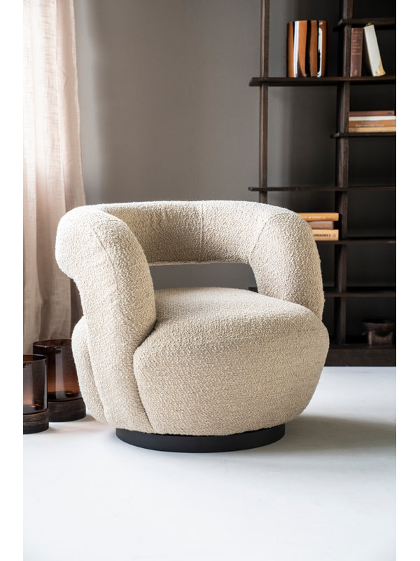 Chaise d'appoint Sharon, Tissu sable