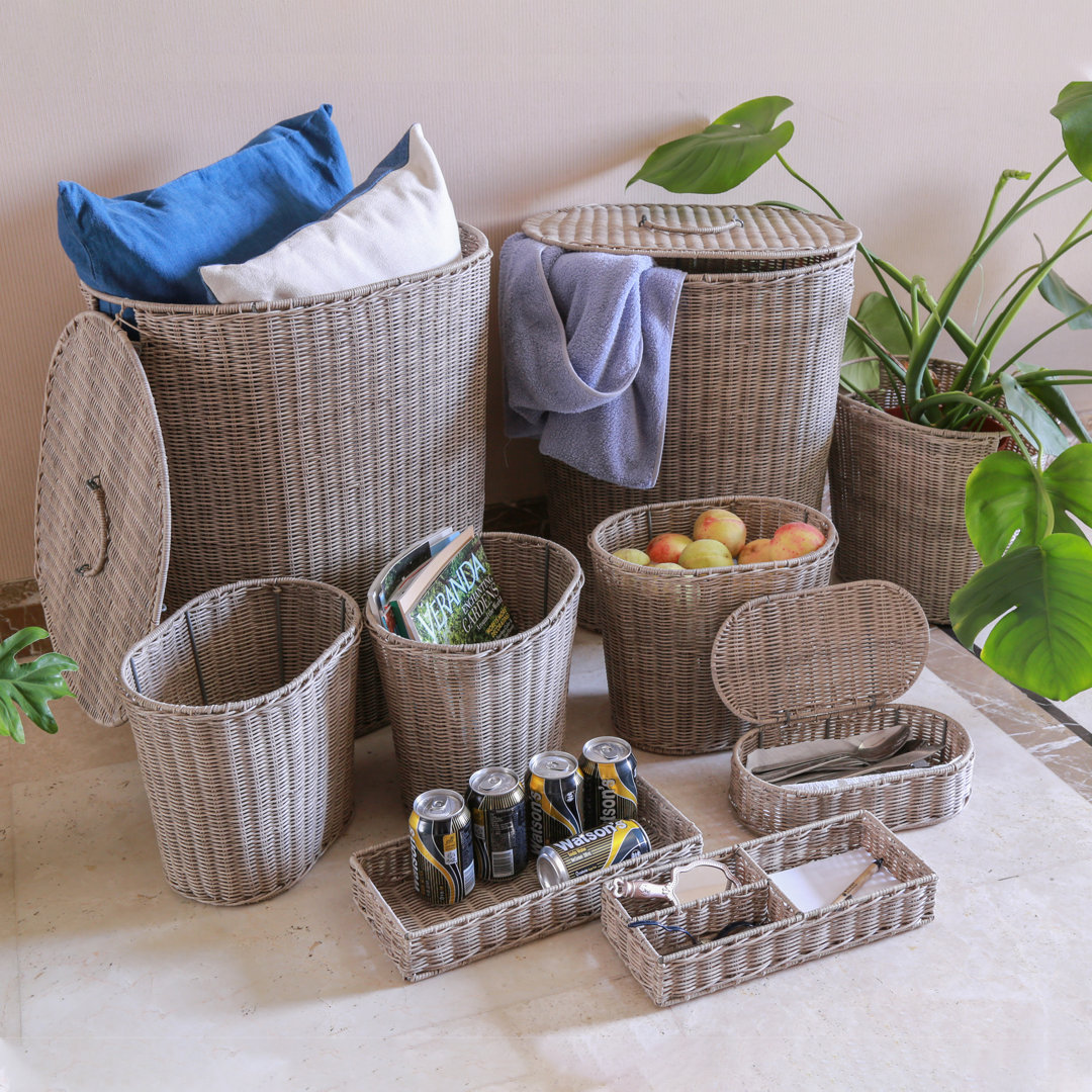 Rosecliff Heights Wicker Decorative Basket Rosecliff Heights