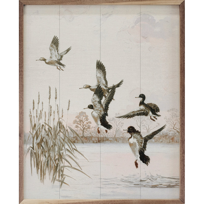 Wood Ducks On The Lake, 24" H x 30" W